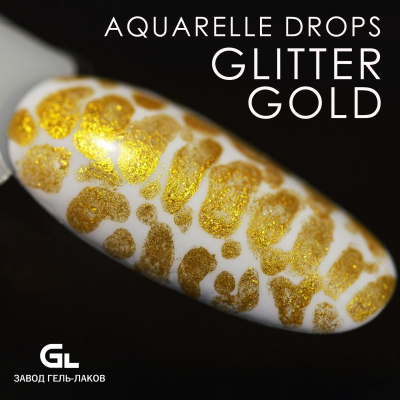 Сырье Aquarelle Drops Glitter Gold